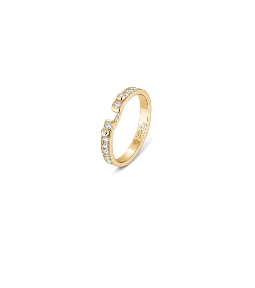 Eternity Tuxedo PM Mood Ring In Yellow Gold