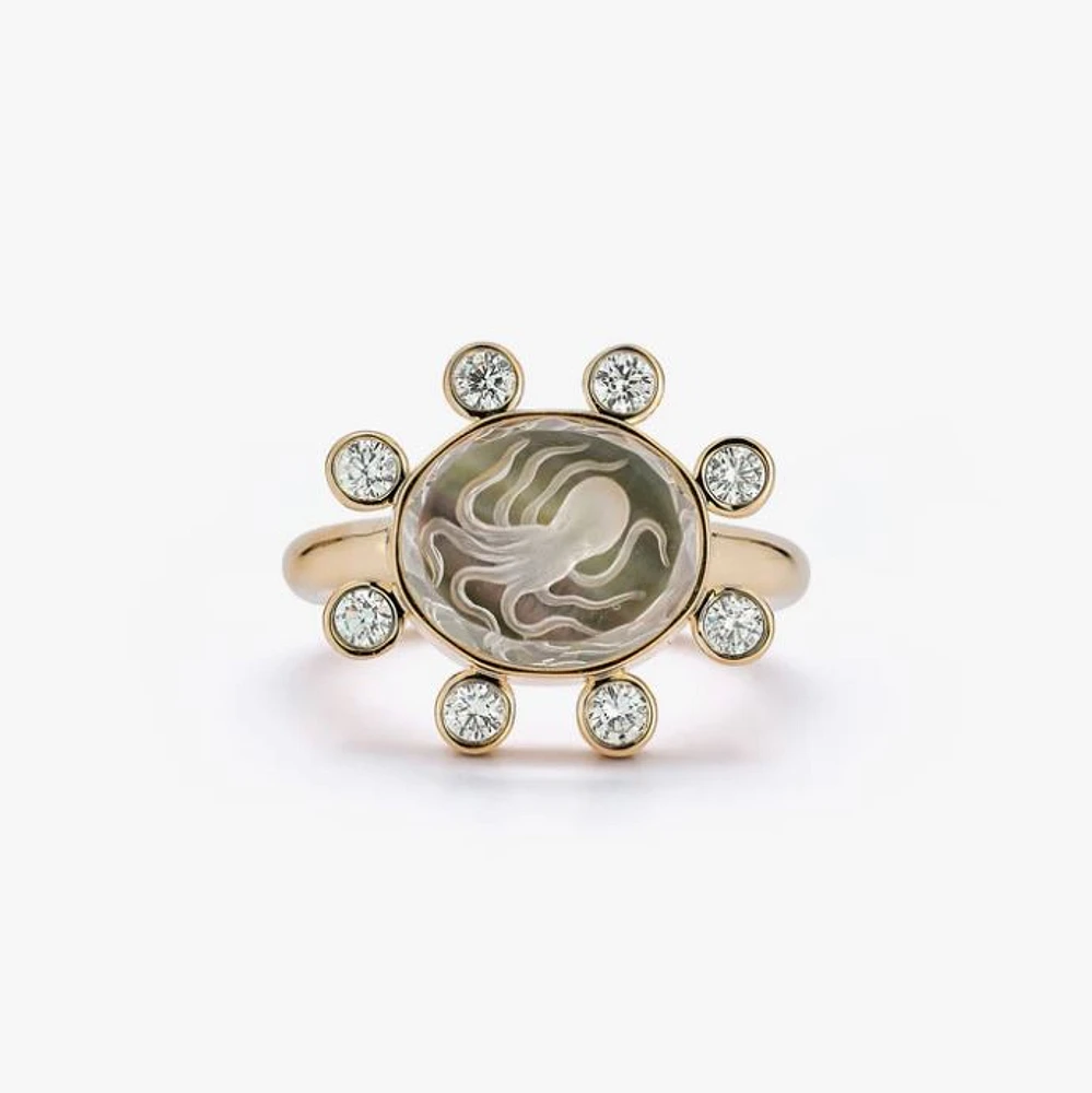 Small Octopus Caspian Ring