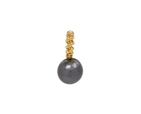 18KYG Jumbo Beaching Pendant with Grey Pearl