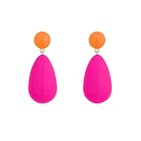 Mini Blend Orange and Pink Drop Earrings