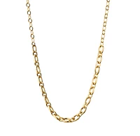 "Audrey" Link Charm Necklace in 18K Yellow Gold