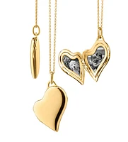 Slim 18K Gold Heart Locket Necklace