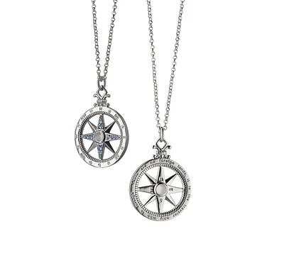 "Adventure" Global Compass Charm with Sapphires