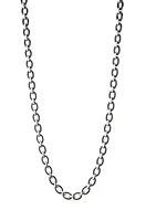 Audrey Black Ceramic Link Necklace Length 18"