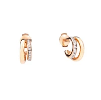 Iconica 18K Rose Gold Together Diamond Double Earrings