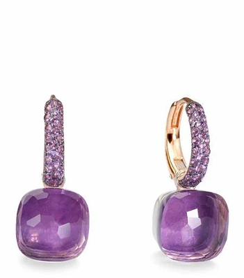 Nudo Amethyst & Jade Earrings