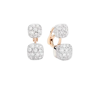 Nudo Double White Diamond Earrings