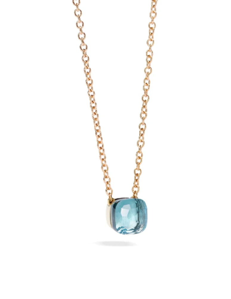 Nudo Petit Necklace with Blue Topaz Pendant