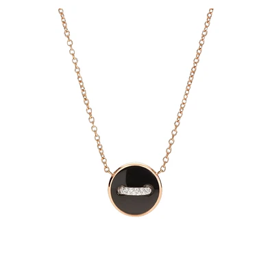 Pomellato Pom Pom Black Onyx 18K Rose Gold  Necklace