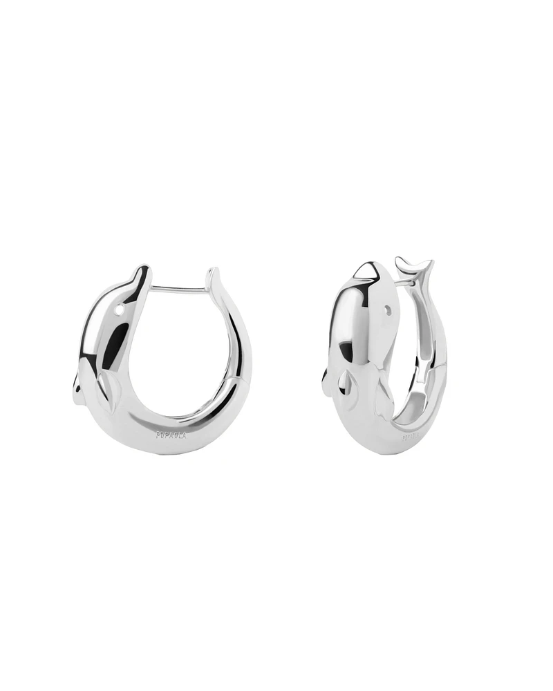 PDPAOLA Mini Dolphin Hoop Earrings