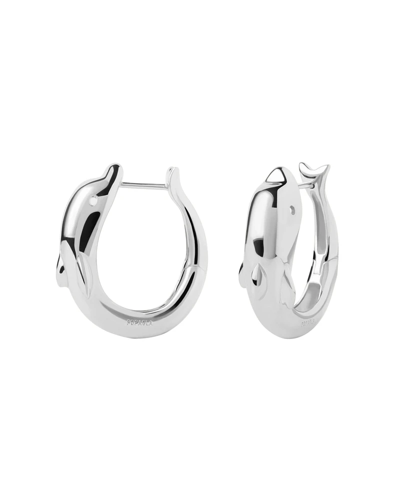 PDPAOLA Dolphin Hoop Earrings