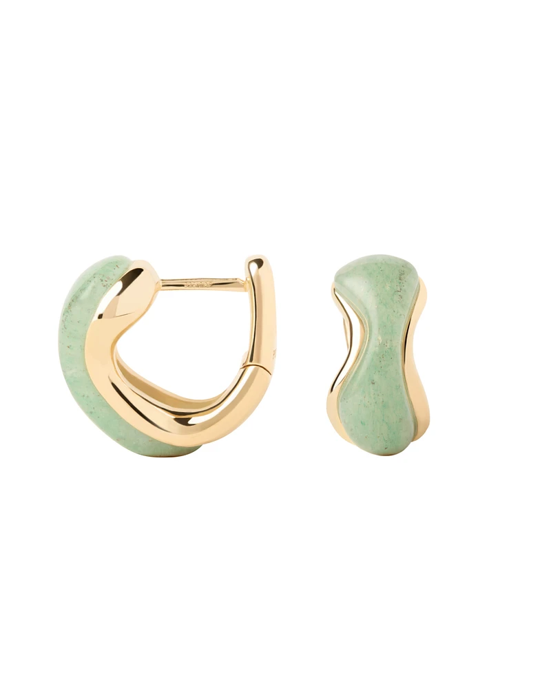 PDPAOLA's 18k gold-plated and sterling silver Musa hoop earrings