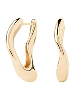 PDPAOLA's 18k gold-plated and sterling silver Sense hoop earrings