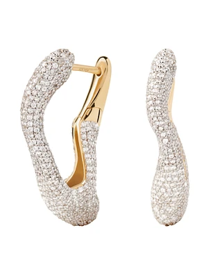 PDPAOLA's 18k gold-plated and sterling silver Sense hoop earrings