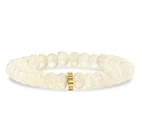 Champagne Chalcedony Flower Charm Bracelet