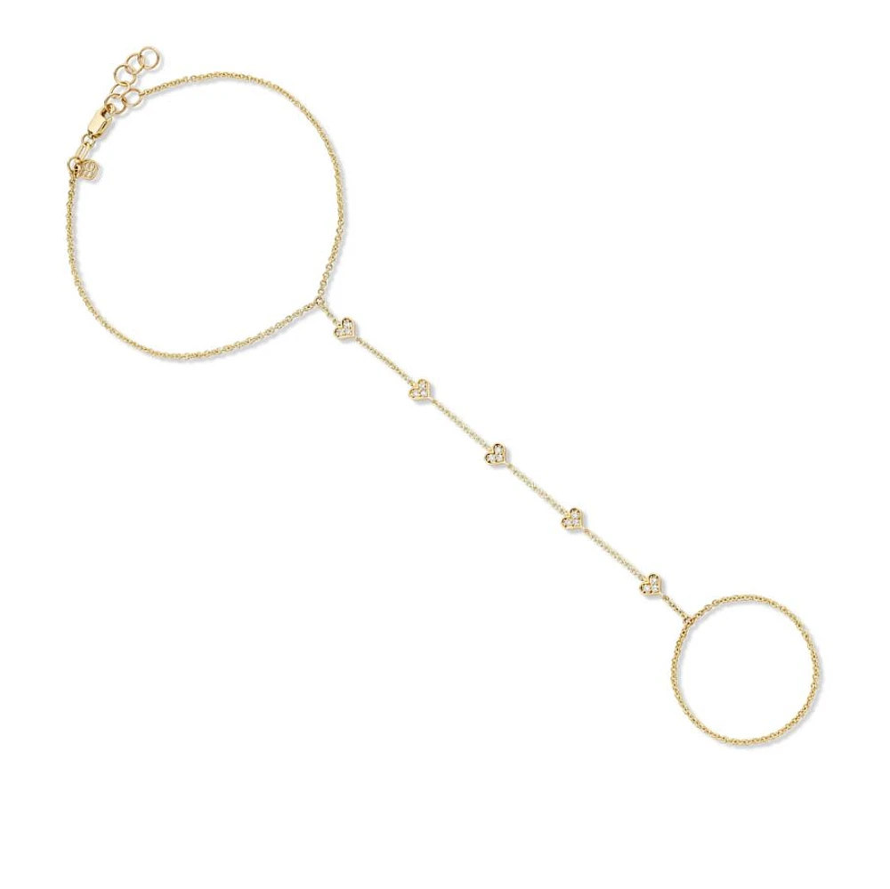Gold Heart Diamond Bracelet