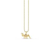 Gold & Diamond Cricket Charm