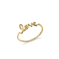 Gold & Pavé Diamond Love Ring