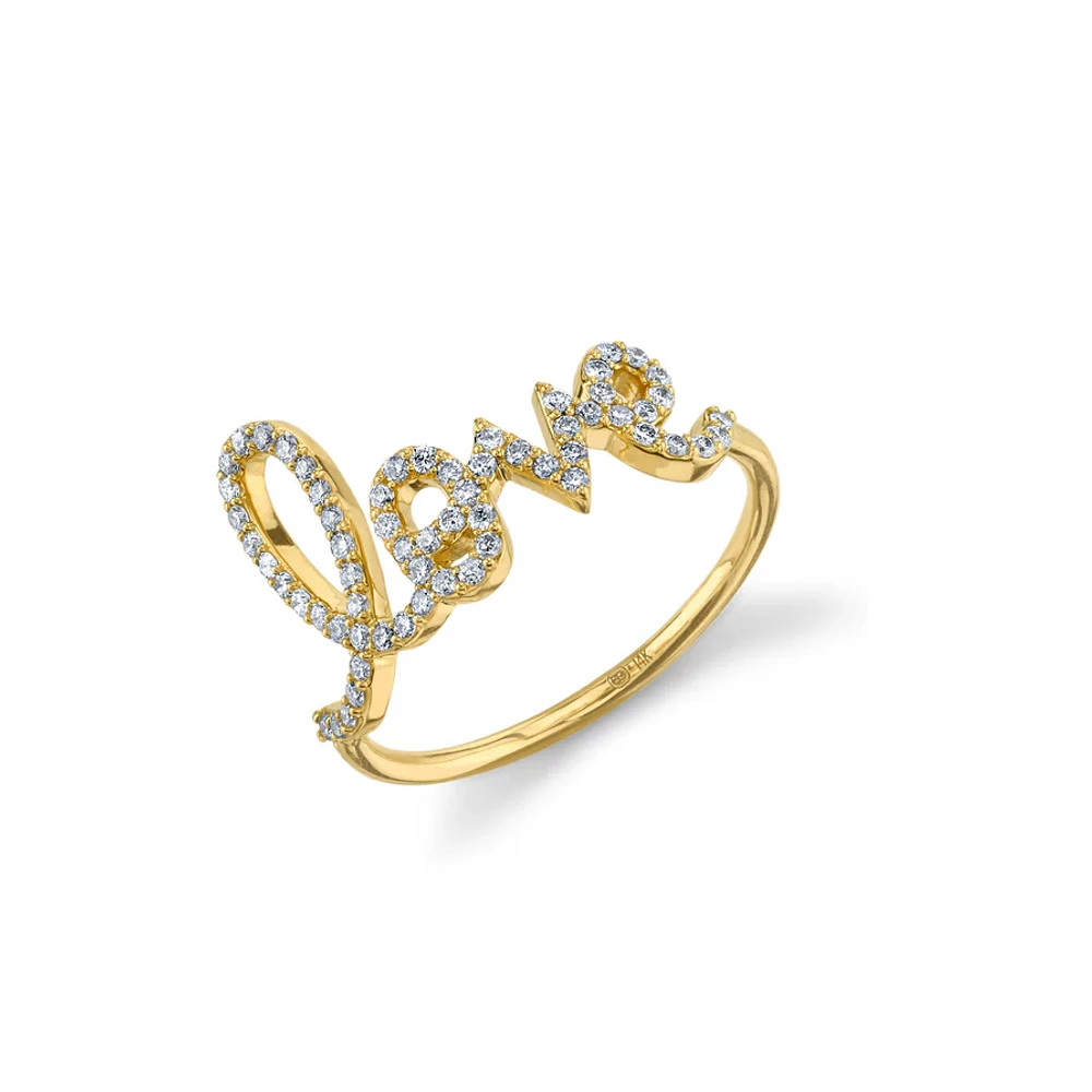 Gold & Diamond Love Ring