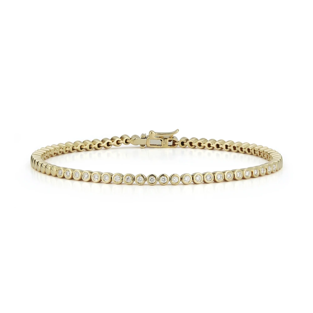 Lulu Jack Bezel Tennis Gold Bracelet