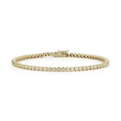 Lulu Jack Bezel Tennis Gold Bracelet