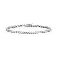 Lulu Jack Bezel Tennis White Gold Bracelet