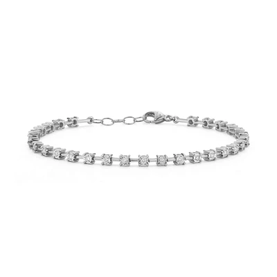 14K yellow gold Interval Tennis Bracelet