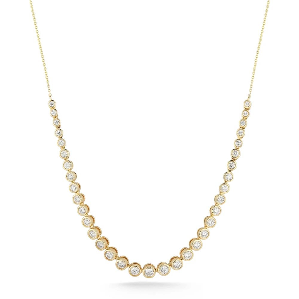 Lulu Jack Graduating Bezel Tennis Necklace