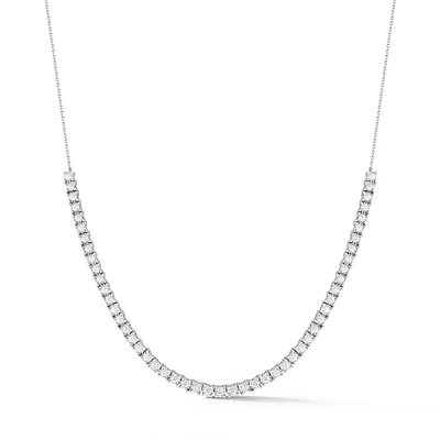 Ava Bea Tennis White Gold Necklace