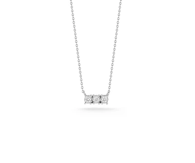 Ava Bea Bar White Gold Necklace