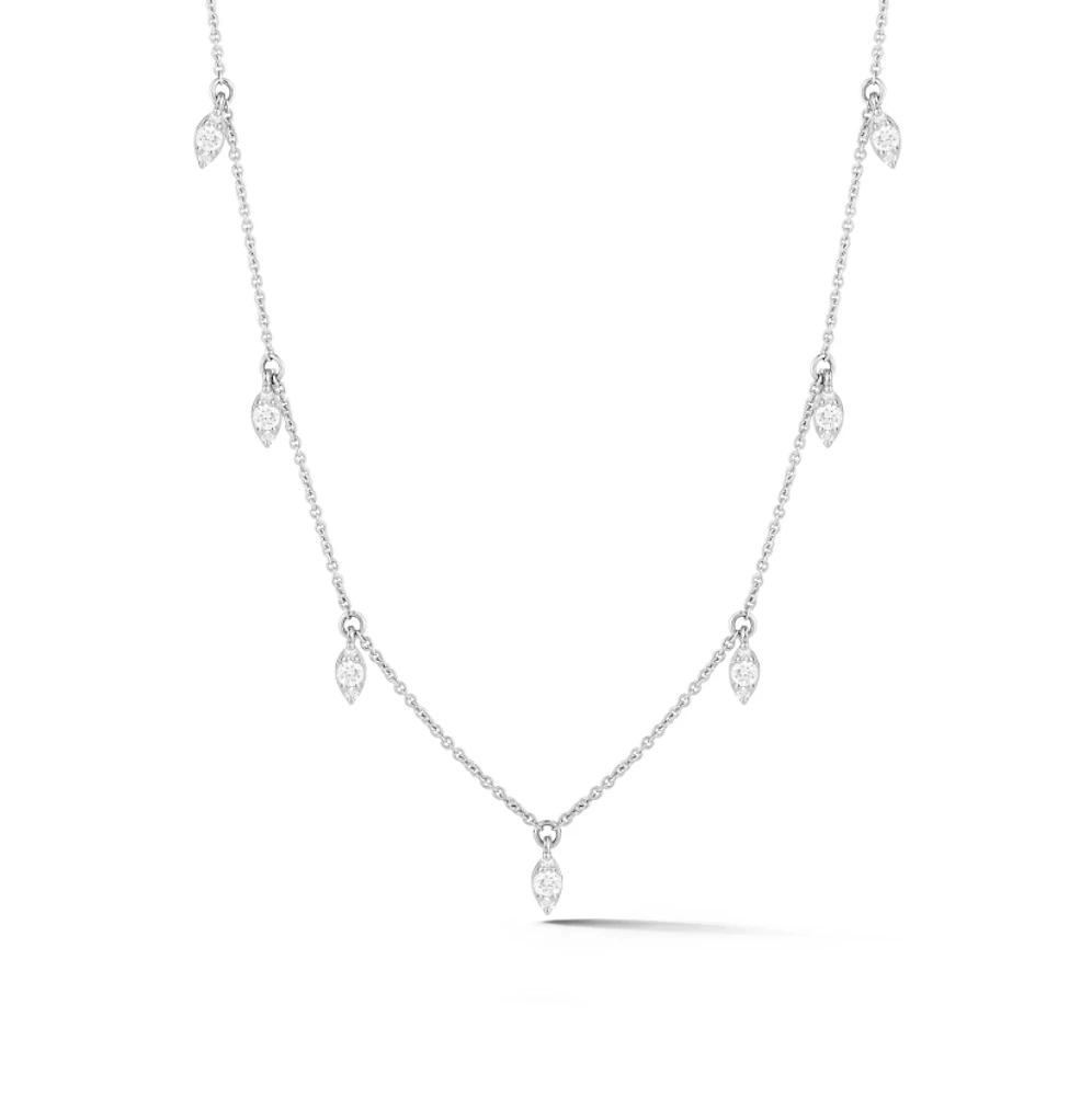 Sophia Ryan Marquise Station White Gold Necklace