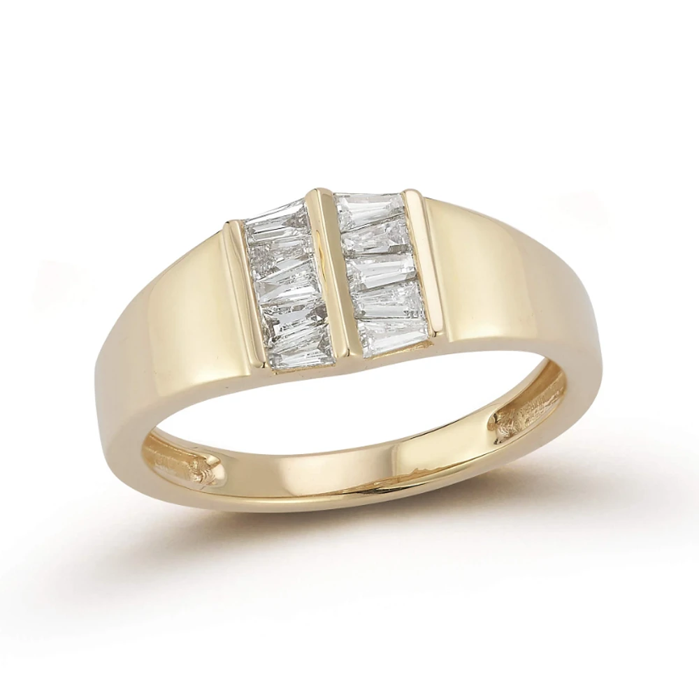 Sadie Pearl Tapered Baguette Signet 3.5 Ring