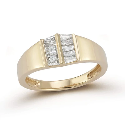 Sadie Pearl Tapered Baguette Signet 3.5 Ring