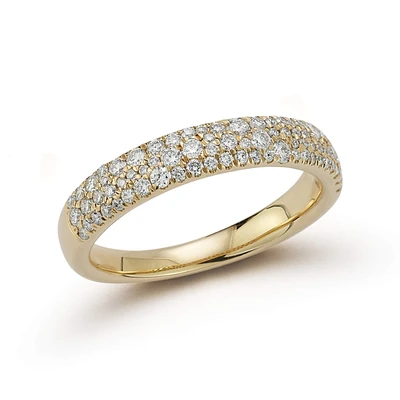 Sylvie Rose Large Pavé 6.5 Gold Ring