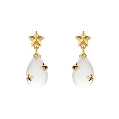 Mini Starry Night Clear Drop Earrings