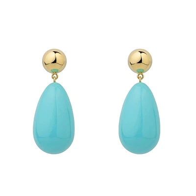 Large YGP Light Blue Drop Earrings