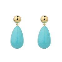 Large YGP Light Blue Drop Earrings