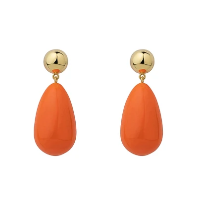 Large YGP Orange Drop Earrings