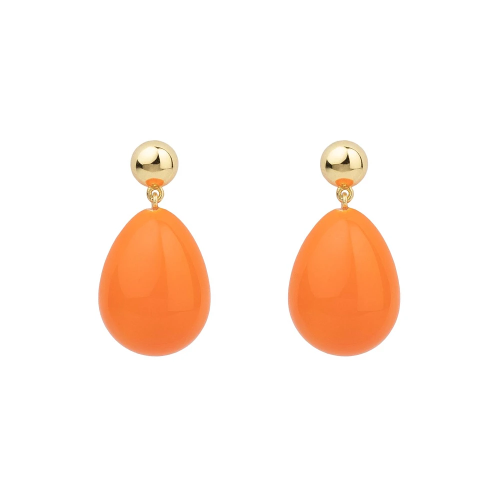 Mini YGP Orange Drop Earrings