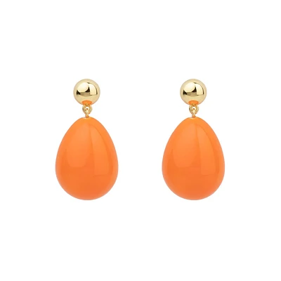 Mini YGP Orange Drop Earrings