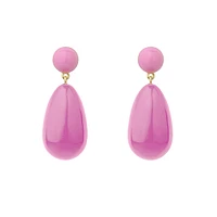 Large Pink Drop Earrings