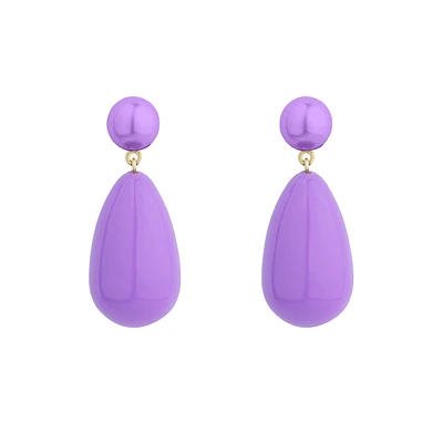 Large Lilac Drop Earrings