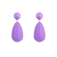 Large Lilac Drop Earrings