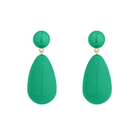 Large Green Drop Earrings