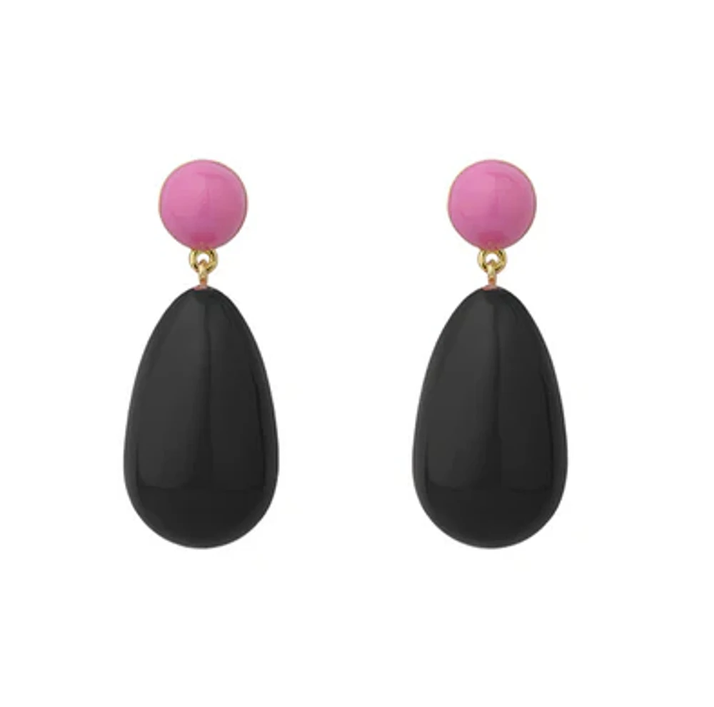Large Blend Pink & Drop Earrings