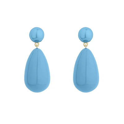 Mini Light Blue Drop Earrings