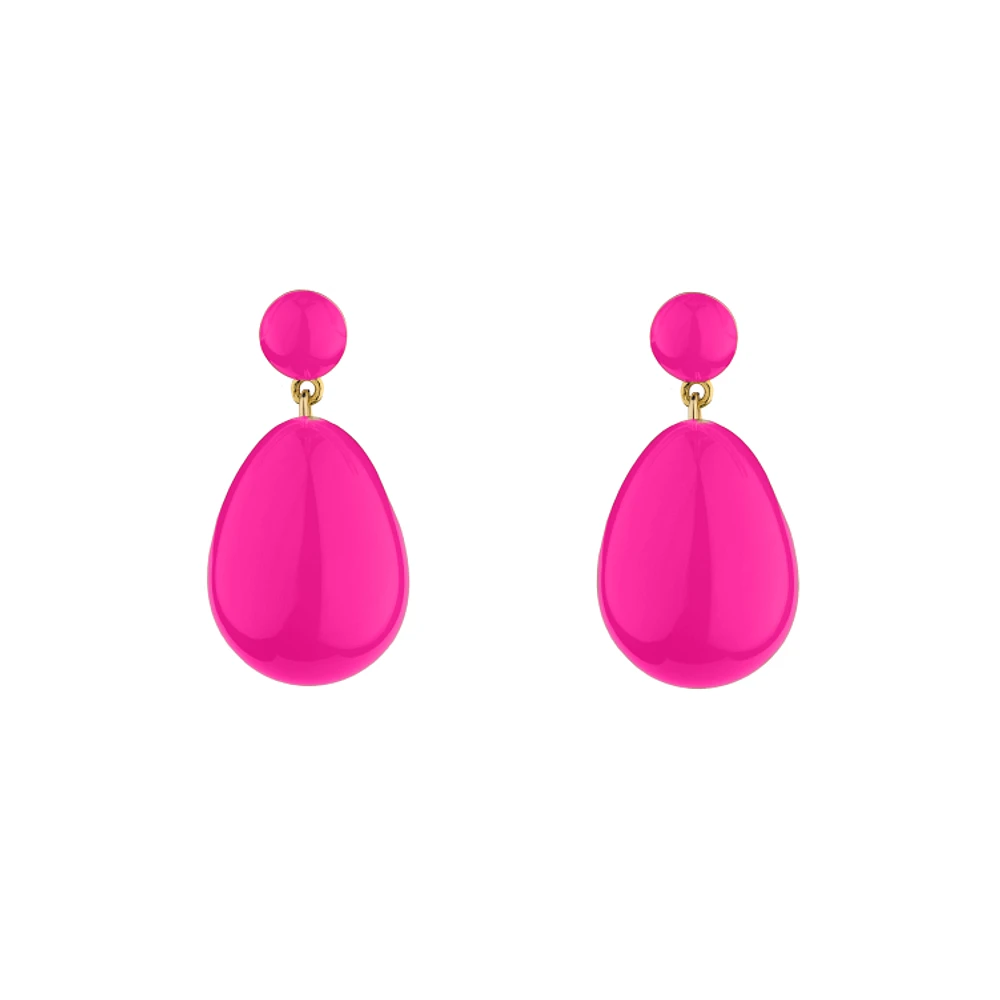 Mini Pink Drop Earrings