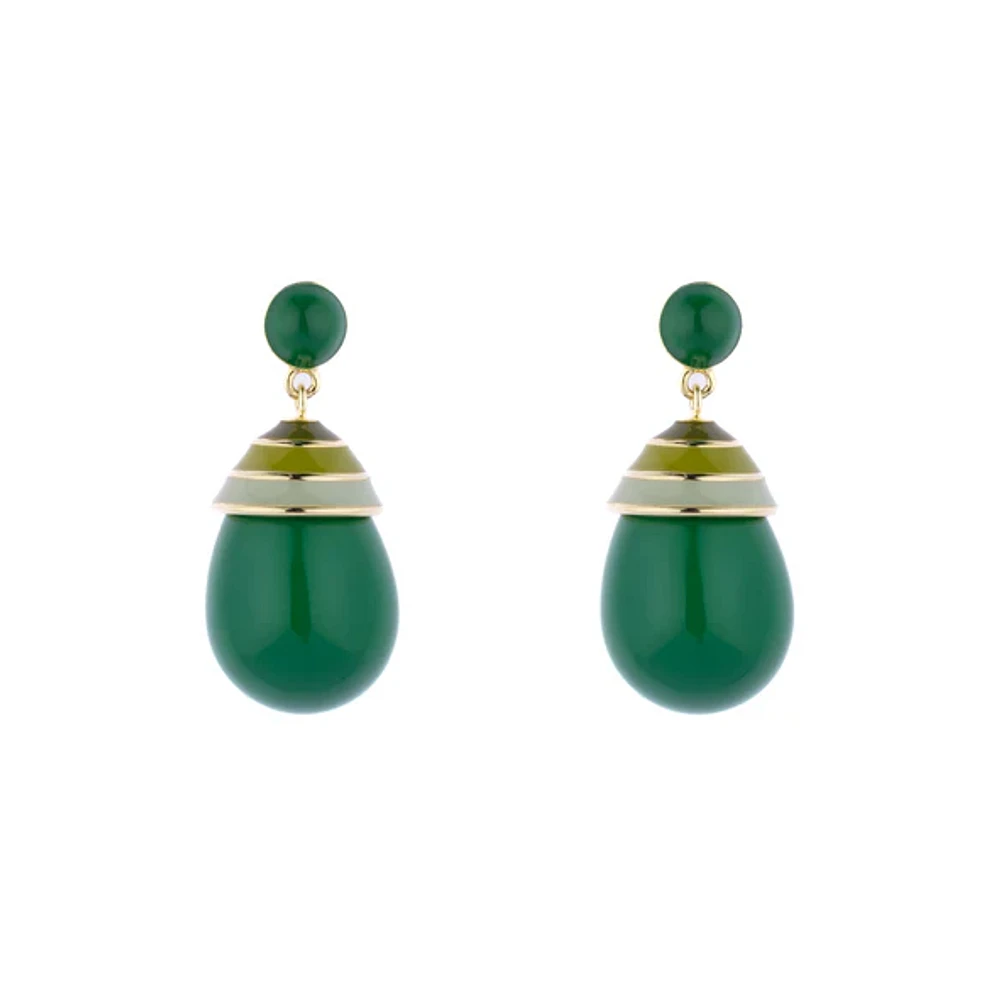 Mini Colourful Multi Stripped Drop Earrings