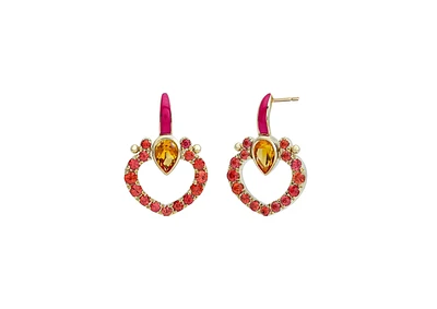 Love Handles: Love Hearts Fuchsia Earrings