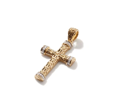 18k Diamond Cross Pendant